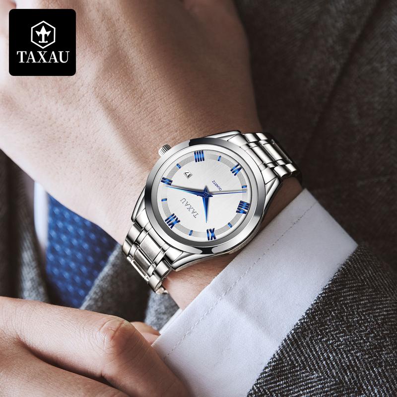 TAXAU Original Classic Watch for Men High Quality Waterproof Stainless Steel Men's Wrist Watches Casual Simple Men Quartz Watch