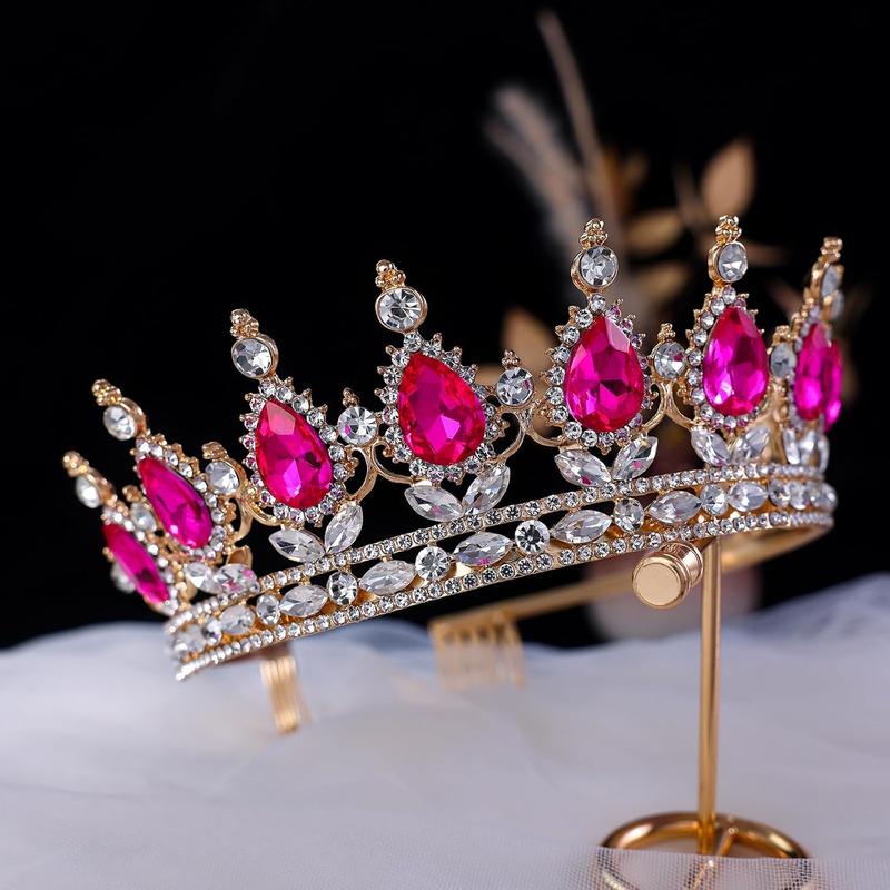 Tiara Crown for Women Crystal  Crowns Princess Tiaras with Comb Royal Crown for Wedding, Christmas, Halloween, Birthda, party, Prom, Anniversaries