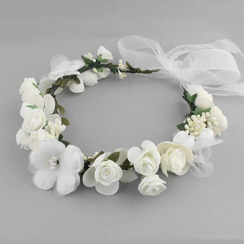 Miallo Flower Hair vine in Beach Wedding Women Hair Jewelry Headbands Accessory for Bridal Bridesmaid Halloween Decoration