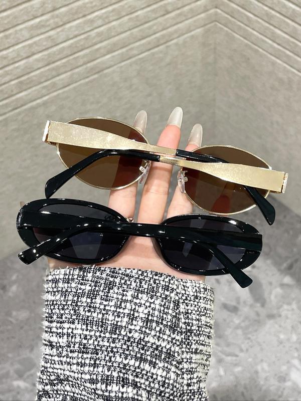 Women's Tortoise Oval Frame Sunglasses, Trendy Casual Sunglasses for Everyday Use, Fashion Accessories for Outdoor Activities