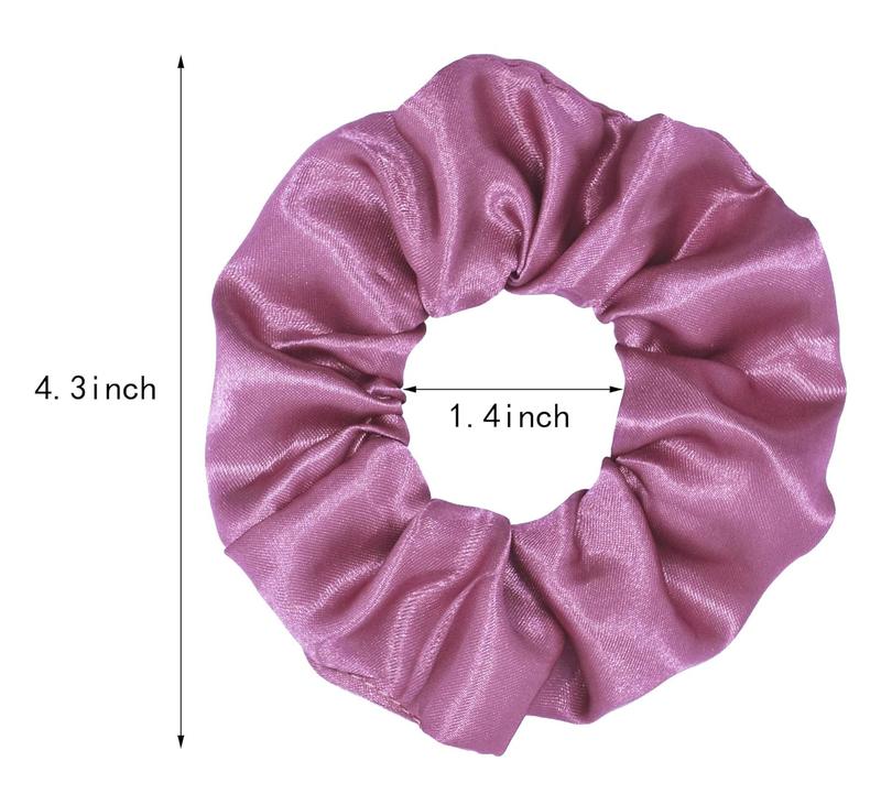 40 Pcs Hair Silk Scrunchies Satin Elastic Hair Bands Ties Ropes Scrunchie for Women Girls Hair Accessories - 40 Assorted Colors Scrunchie