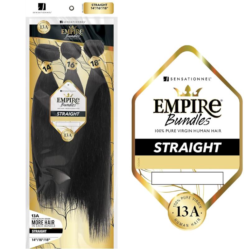 Sensationnel Virgin Human Hair Weave Empire Bundles 3X Multi Pack Straight