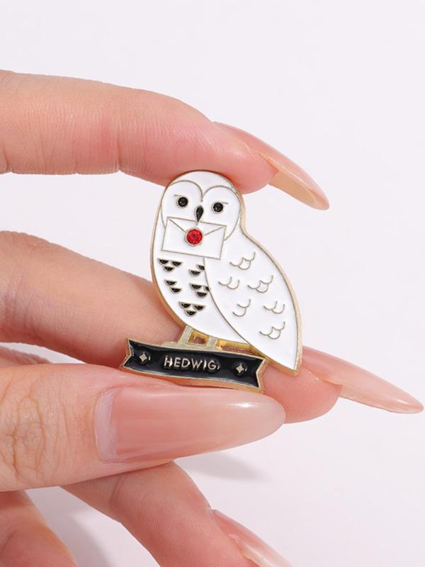 Cute Cartoon Owl & Trophy Design Brooch, Fashion Accessories for Women & Men, Trendy All-match & Exquisite Brooch for Birthday Gift