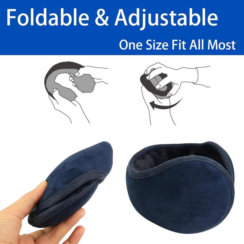 Men Earmuffs for Winter Big Cover Foldable Ear Warmers Outdoor Warm Women Adjustable Ear muffs