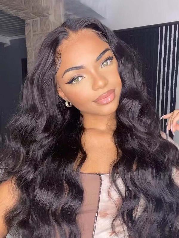 Women's 26inch Wavy Synthetic Lace Front Wigs for Daily, Cosplay, Costume Party, Striking Fluffy Glueless Wigs without Bangs for Party Hairstyle Decoration, Fall Outfits, Fall Freshness,  Cheap and Affordable Wigs