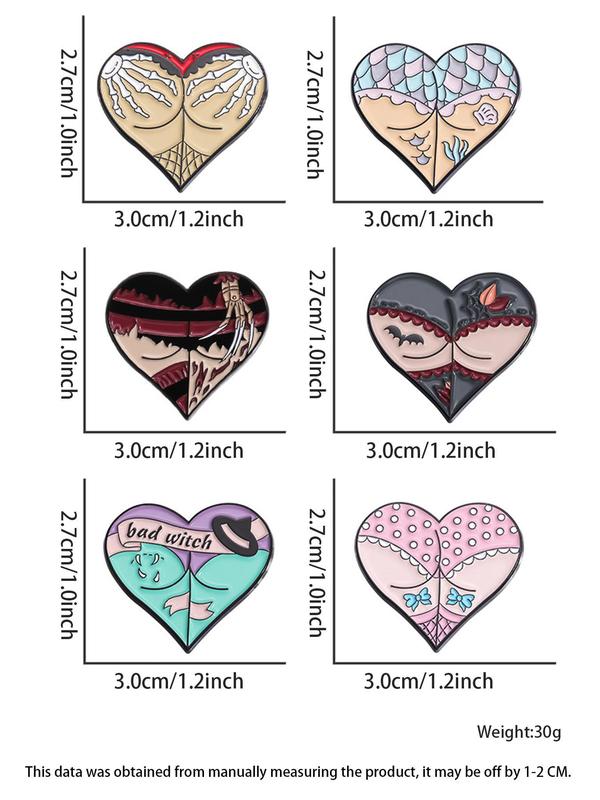 Cartoon Heart Design Brooch, Fashion Alloy Badge for Women & Men, Enamel Pin Suitable for Backpacks, Jeans, Scarves, Hats Decoration