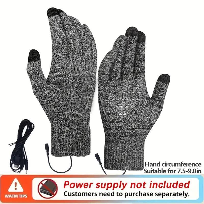 USB Rechargeable Heated Gloves, 1 Pair Electrically Heated Riding Gloves with Touch Screen Compatibility, Sports Gloves for Men & Women