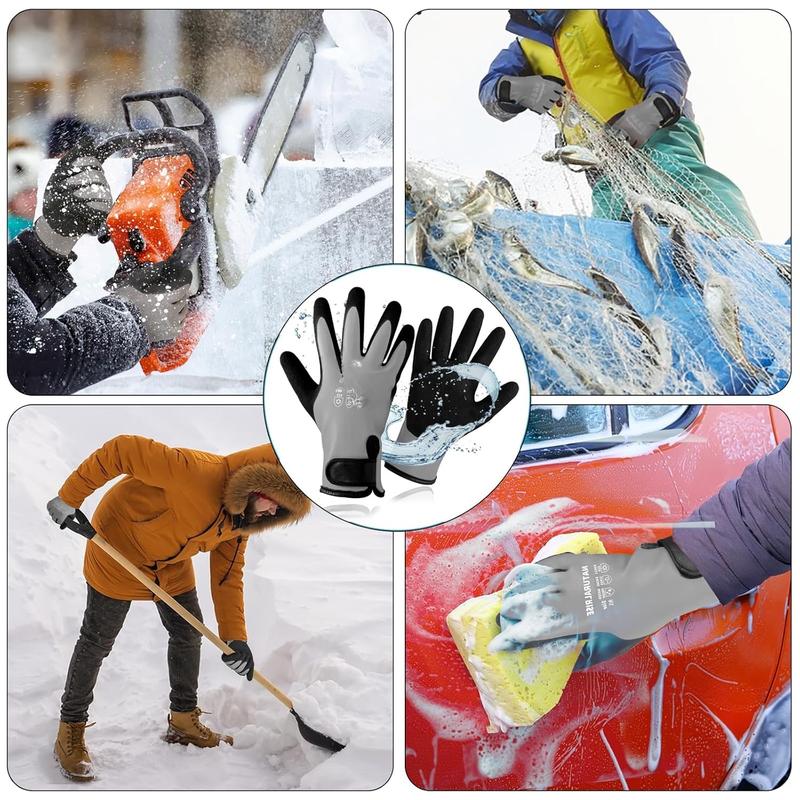 Waterproof Winter Work Gloves with Grip for Men & Women