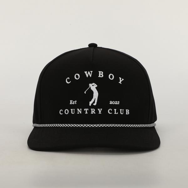 Golfer Roped Hat Black