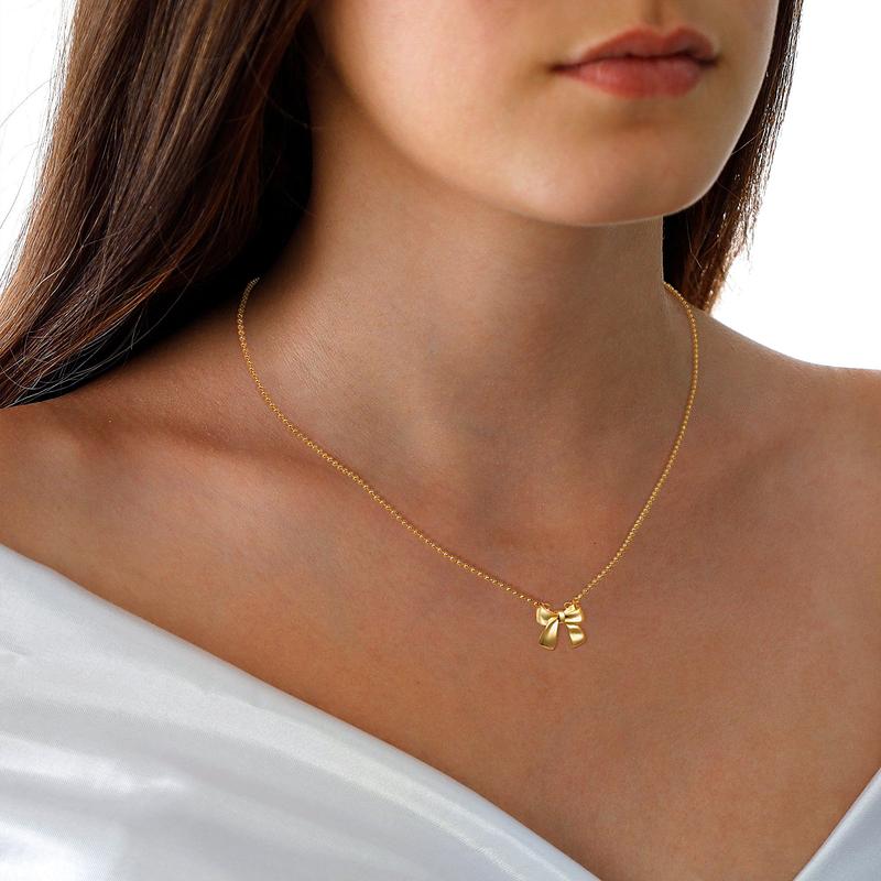 Bow Necklace  Delicate Necklace for Women - Cute Small Tiny Bow pendant Necklace Trendy Gold  Stylish necklace for women exquisite Autumn Blackfriday gift