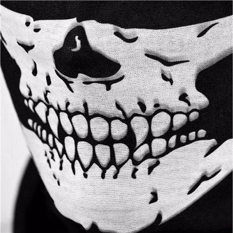 Skull Pattern Face Mask, Breathable Comfortable Face Cover For Men & Women, Multifunctional Sports & Outdoor Accessories, Party Supplies