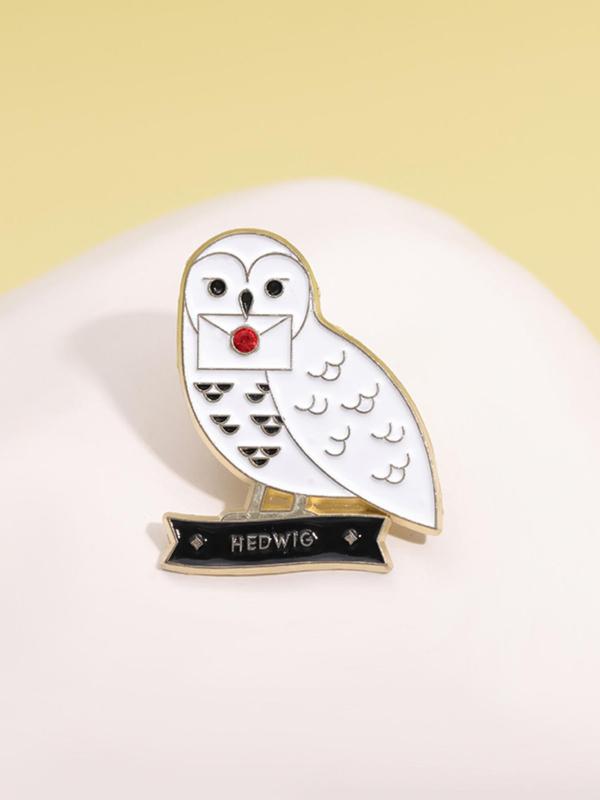 Cute Cartoon Owl & Trophy Design Brooch, Fashion Accessories for Women & Men, Trendy All-match & Exquisite Brooch for Birthday Gift