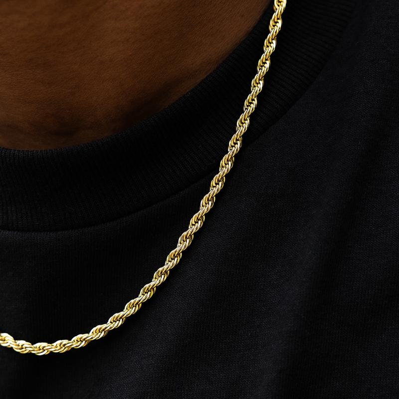 Rope Chain in Yellow Gold - 4mm in width