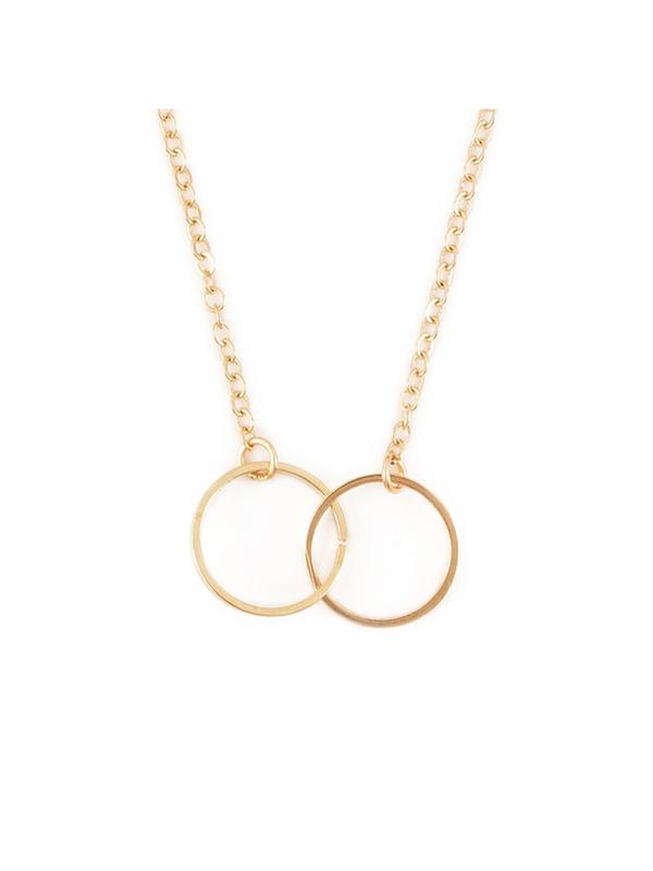 Unisex Elegant Round Circle Pendant Necklace, Trendy Simple Plain Pendant Necklace, Fashionable Jewelry for Couples for Daily & Party Decoration