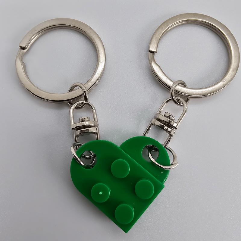 Heart Keychain, Matching Keychain for Couples, Gift for Boyfriend Girlfriend, Building Block Creative Colorful Keychains, Fashion Keychains Accessories, Valentines Day Gift