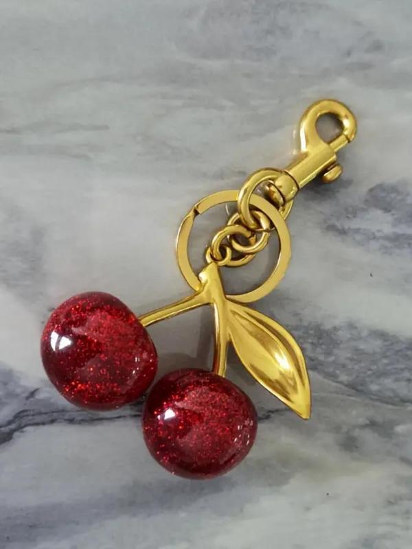 Cute Cherry Design Keychain, Fashionable Novelty Keychain for Women & Men, Keychain for Car, Key, Trendy All-match Keychain for Birthday Gift