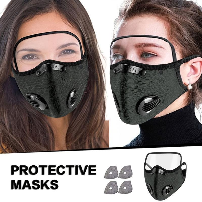 Detachable Face Mask, 1 Count Reusable Breathable Cycling Face Mask with Exhalation Valve, Dustproof Mask for Men & Women