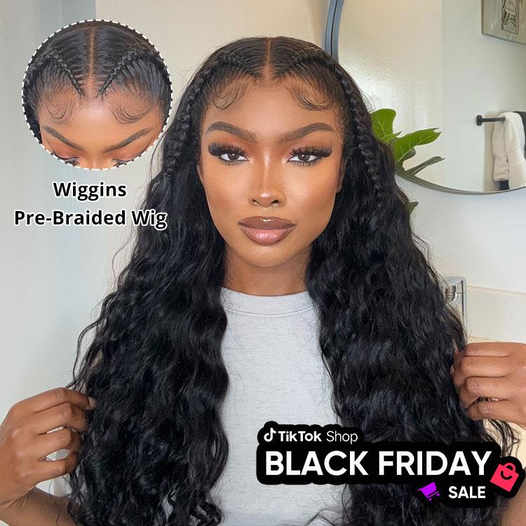 Wiggins Hair 13x6 Stylist Wig Glueless Braided Human Hair Wigs Loose Deep Wave Lace Front Wigs Human Hair Glueless Wigs Ready To Wear Glueless Wig