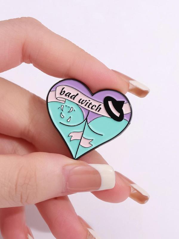 Cartoon Heart Design Brooch, Fashion Alloy Badge for Women & Men, Enamel Pin Suitable for Backpacks, Jeans, Scarves, Hats Decoration