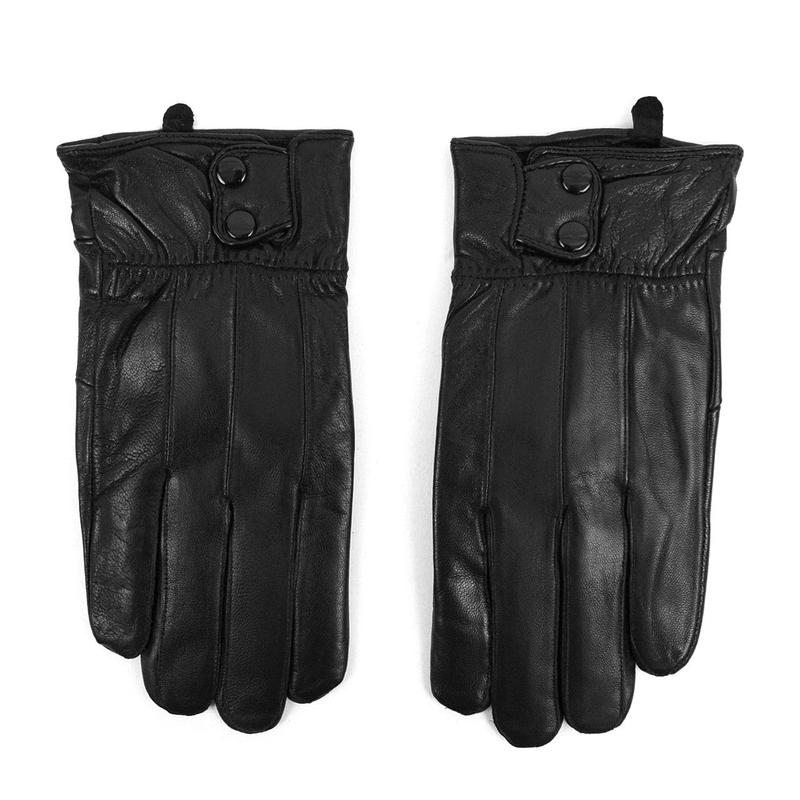 Men's Genuine Leather Winter Gloves with Soft Acrylic Lining