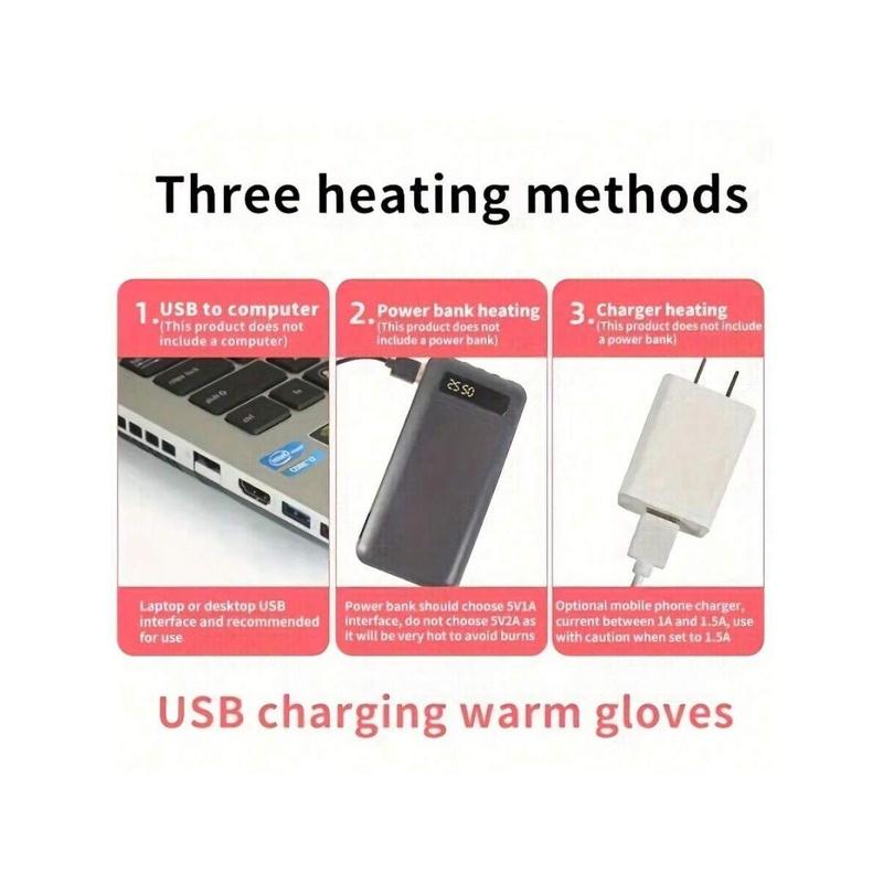 Electrically Heated Gloves, Electrically Heated Riding Gloves, Screen-Touchable Work Gloves, USB Electrically Heated Warm Gloves, Electrically Heated Warm Gloves, Warm Your Whole Hands