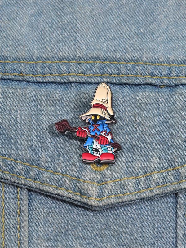 Cartoon Magic Man Design Brooch, Cute Alloy Badge for Daily Clothing Decor, Trendy All-match & Exquisite Brooch for Birthday Gift