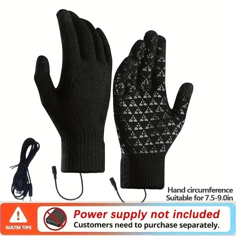 USB Rechargeable Heated Gloves, 1 Pair Electrically Heated Riding Gloves with Touch Screen Compatibility, Sports Gloves for Men & Women