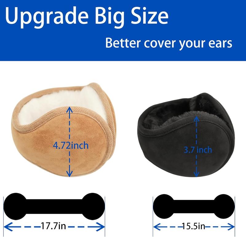 Men Earmuffs for Winter Big Cover Foldable Ear Warmers Outdoor Warm Women Adjustable Ear muffs