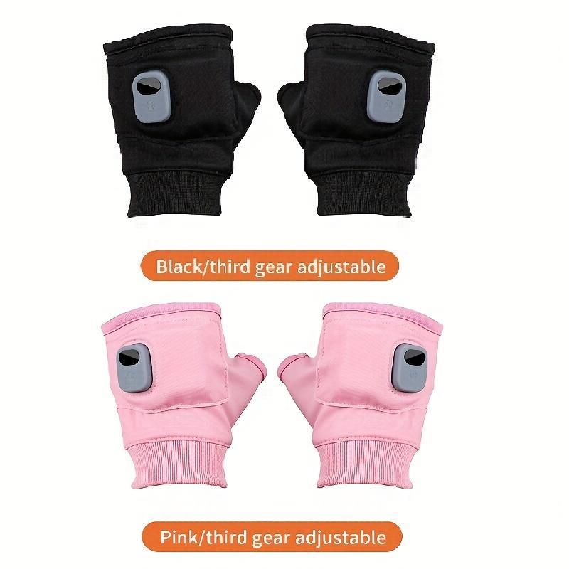 USB Rechargeable Hand Warmer, 2 Counts set Portable Heated Gloves, Quick Heating Hand Warmer for Men & Women (Do Not Wash)