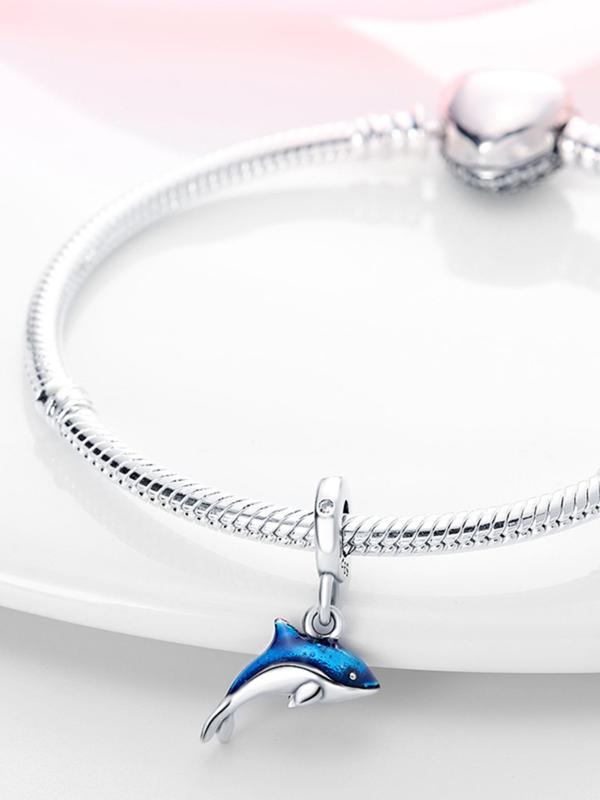 Dolphin Design Pendant, Cute Animal Charm for Jewelry Making, DIY Bracelet & Necklace Jewelry Making, Fashion Accessories for Women & Girls