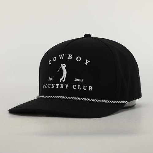 Golfer Roped Hat Black