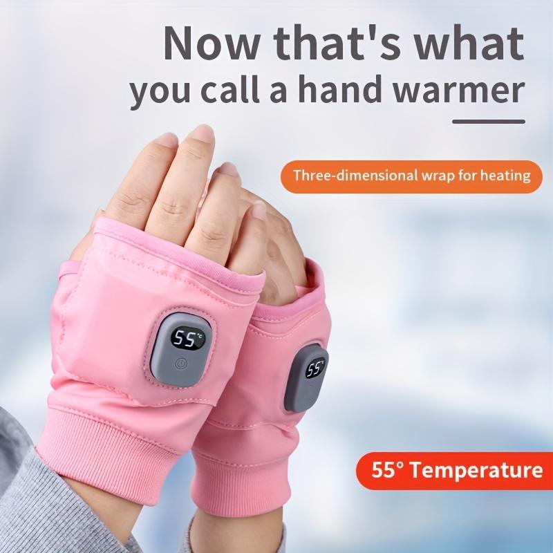 USB Rechargeable Hand Warmer, 2 Counts set Portable Heated Gloves, Quick Heating Hand Warmer for Men & Women (Do Not Wash)