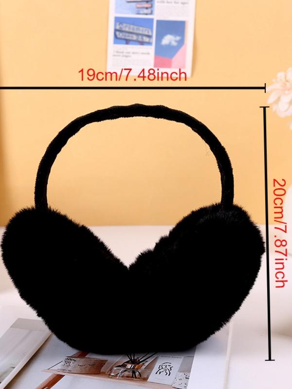 Women's Cute Contrast Faux Fur Earmuffs, Casual Trendy Foldable Earmuffs, Fashionable Earmuffs for Fall & Winter for Women