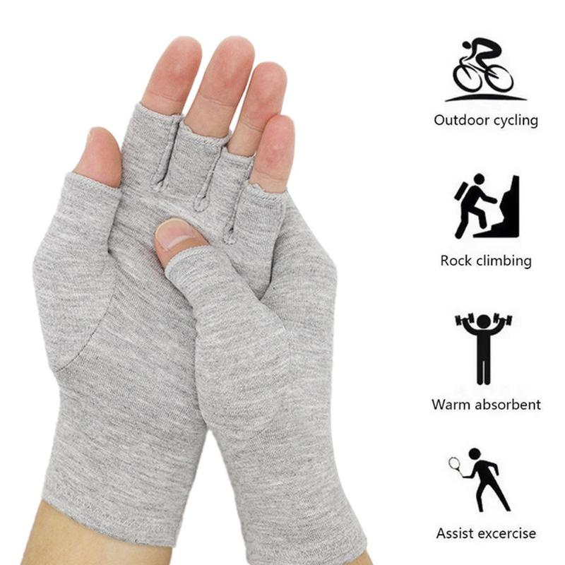 Compression Arthritis Gloves, Compression Gloves for Arthritis & Joint Pain Support, Men's & Women's Fingerless Gloves