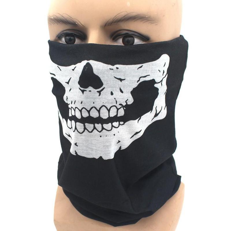 Skull Pattern Face Mask, Breathable Comfortable Face Cover For Men & Women, Multifunctional Sports & Outdoor Accessories, Party Supplies