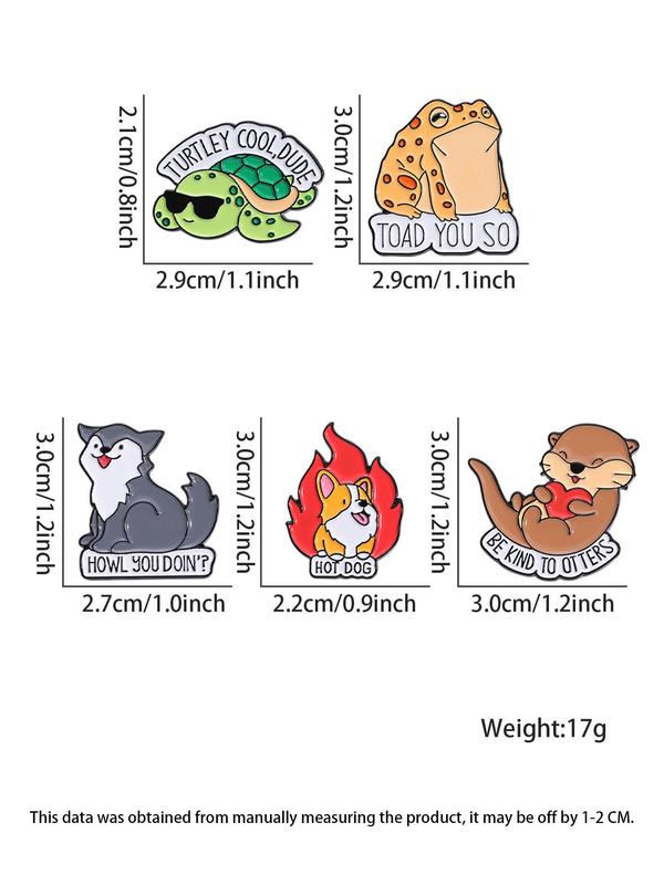 Cute Cartoon Animal & Letter Design Brooches, Exquisite Clothes Accessories for Men & Women Suitable for Backpacks, Jeans, Scarves, Hats Decoration Fixed Buckle