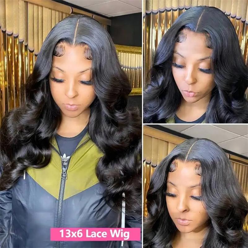 HD Transparent 13x4 13x6 Body Wave Lace Front Wig Pre Plucked Lace Frontal Wig Human Hair Wigs For Women Buy 1 Body Wave Wig Get 1 Pink Bag 1 HD Wig Cap 1 Brown Wig Cap and 1 Eyelashes