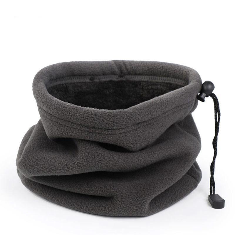 Winter Warm Neck Scarf, Outdoor Riding Face Mask, Thickened Polar Fleece Drawstring Neck Gaiter, Christmas Gift