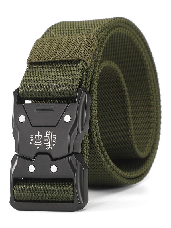 Men's Tactical Belt, Outdoor Work Training Belt, Tape Belt, Plastic Buckle Multi Function Belt, Fashion All-match Clothing Accessory