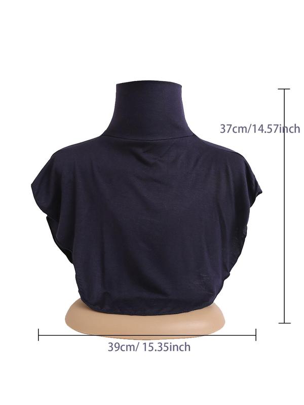 Solid Color Dickey Collar, High Elastic Neck Cover for Women & Men, Fashion Accessories for Daily Wear