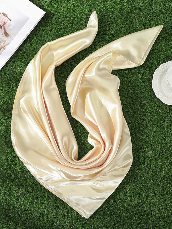 Women's Elegant Plain Color Square Scarf, Casual Trendy Soft Comfortable Minimalist Scarf, Fashionable All-match Accessories for Daily Decor