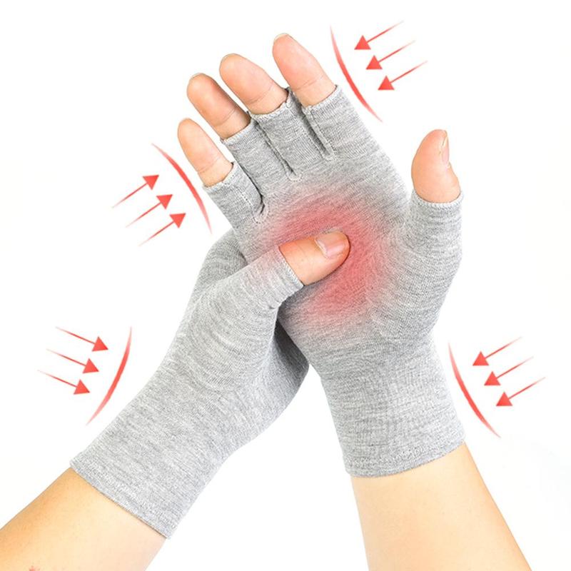 Compression Arthritis Gloves, Compression Gloves for Arthritis & Joint Pain Support, Men's & Women's Fingerless Gloves