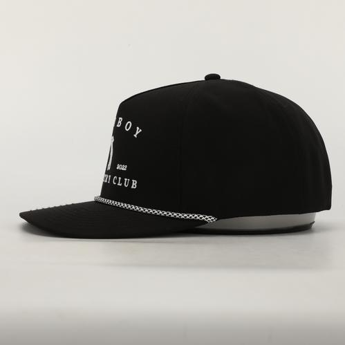 Golfer Roped Hat Black