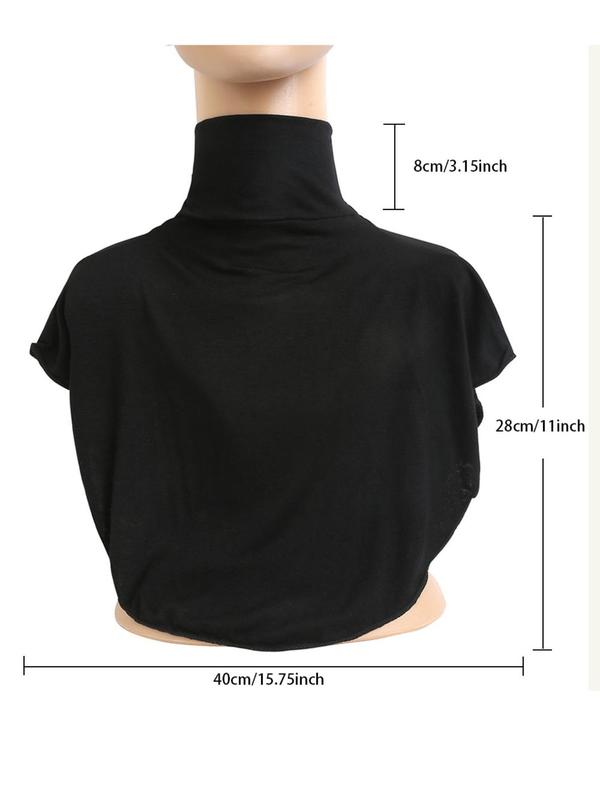 Solid Color Dickey Collar, High Elastic Neck Cover for Women & Men, Fashion Accessories for Daily Wear