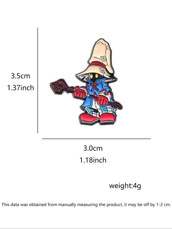 Cartoon Magic Man Design Brooch, Cute Alloy Badge for Daily Clothing Decor, Trendy All-match & Exquisite Brooch for Birthday Gift