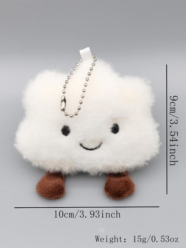 Cute Cartoon Cloud Shaped Plush Key Chain, Cute Toy Bag Charm Keychain for Women, Fashion Keychains Cute Accessories As Gift, Girl's Toy, Girly Keychains