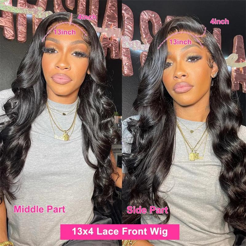 HD Transparent 13x4 13x6 Body Wave Lace Front Wig Pre Plucked Lace Frontal Wig Human Hair Wigs For Women Buy 1 Body Wave Wig Get 1 Pink Bag 1 HD Wig Cap 1 Brown Wig Cap and 1 Eyelashes