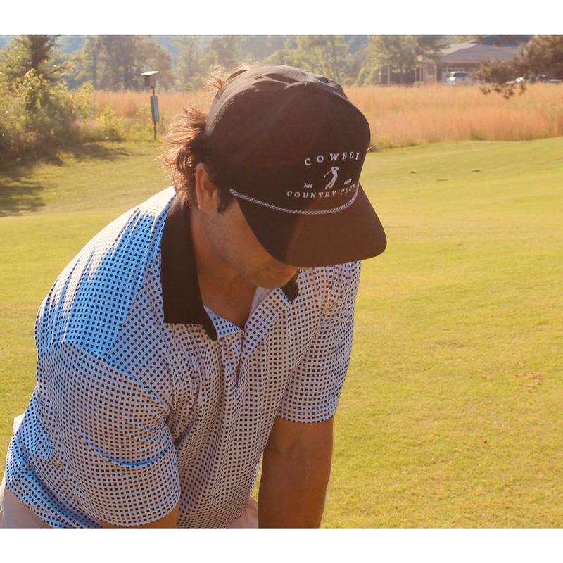 Golfer Roped Hat Black