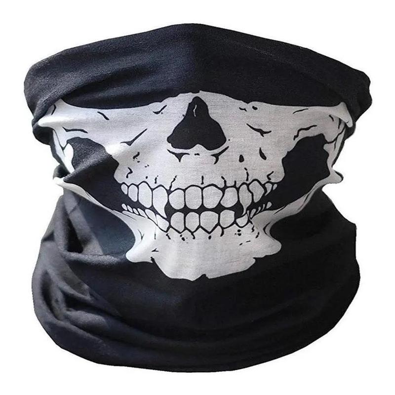 Skull Pattern Face Mask, Breathable Comfortable Face Cover For Men & Women, Multifunctional Sports & Outdoor Accessories, Party Supplies