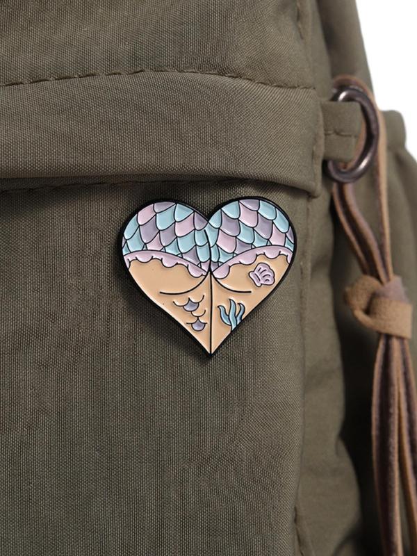 Cartoon Heart Design Brooch, Fashion Alloy Badge for Women & Men, Enamel Pin Suitable for Backpacks, Jeans, Scarves, Hats Decoration